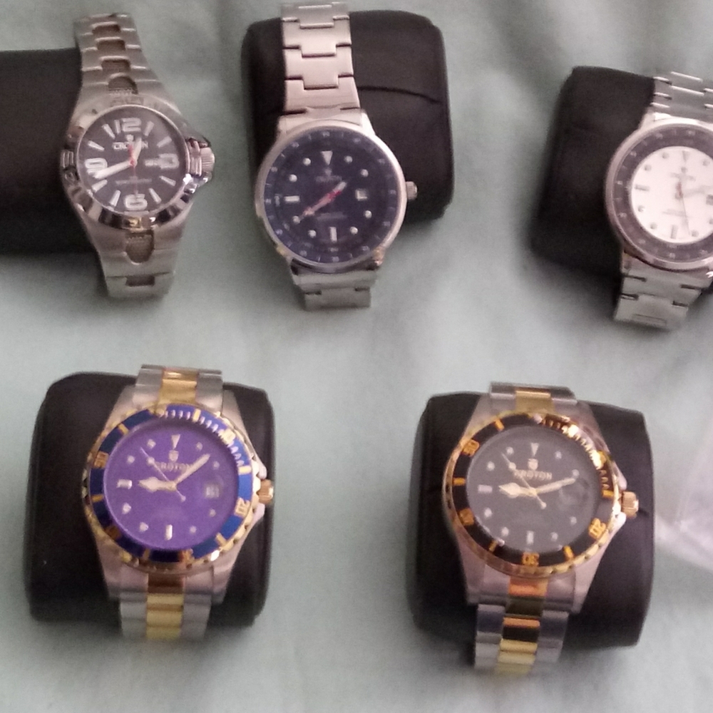 5 Croton stainless and 3 battery